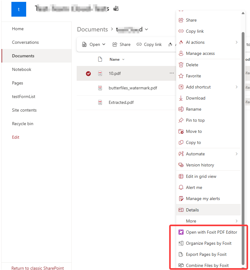 How to Integrate Foxit PDF Editor Cloud with SharePoint